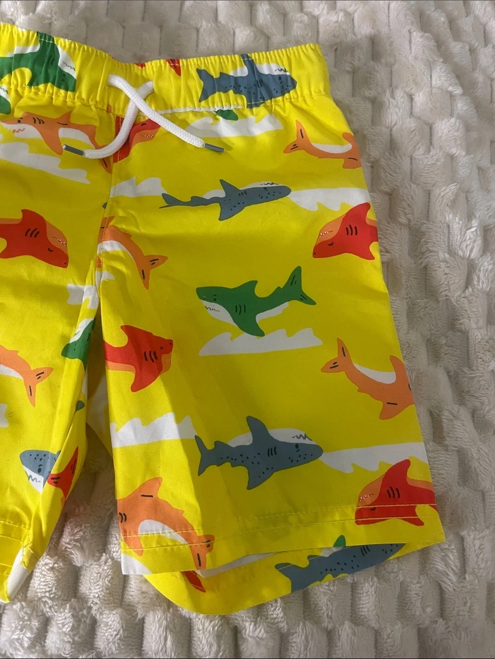 Old Navy Yellow Shark Print Swim Shorts